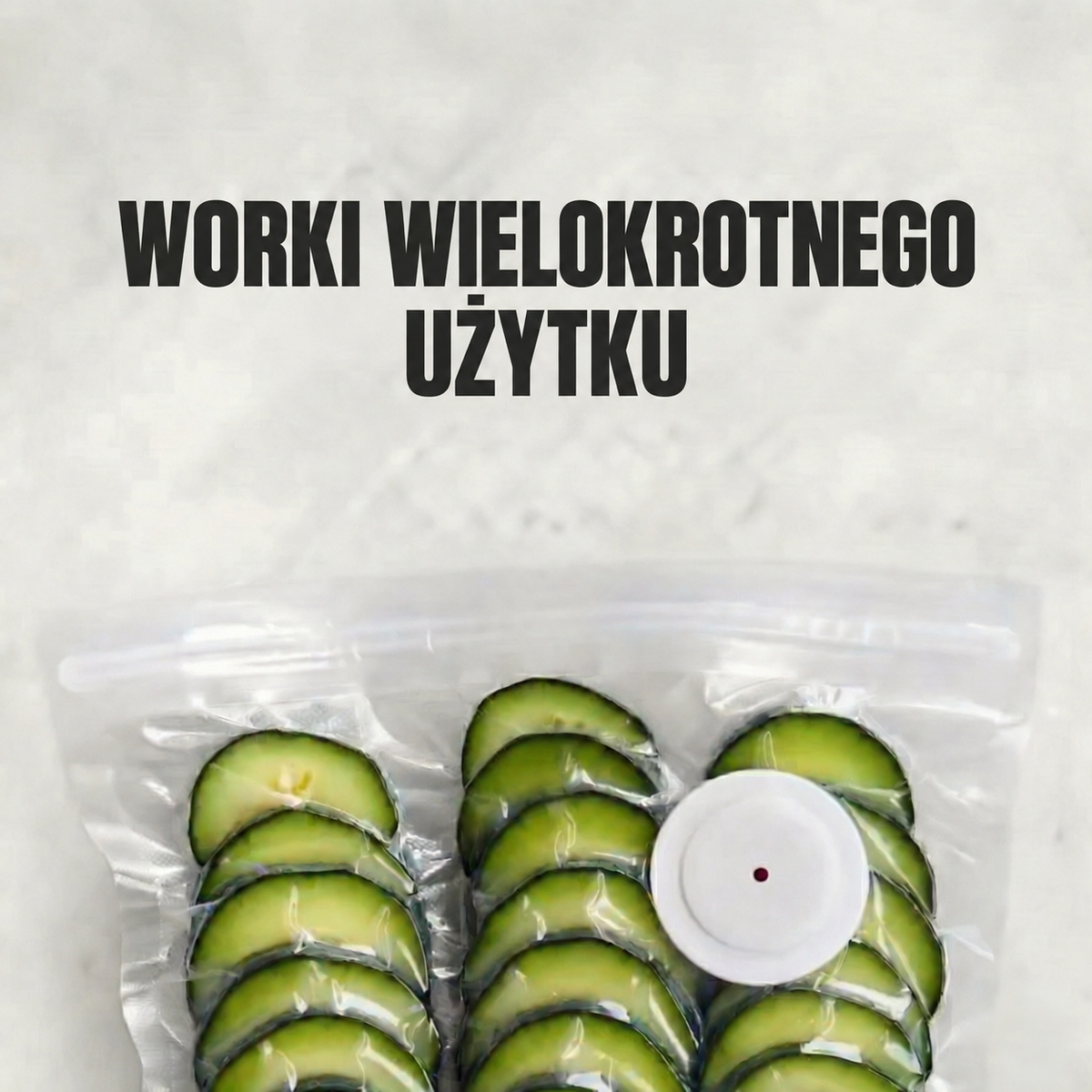 Worki wielokrotnego użytku ChefPreserve — worek próżniowy z ogórkiem